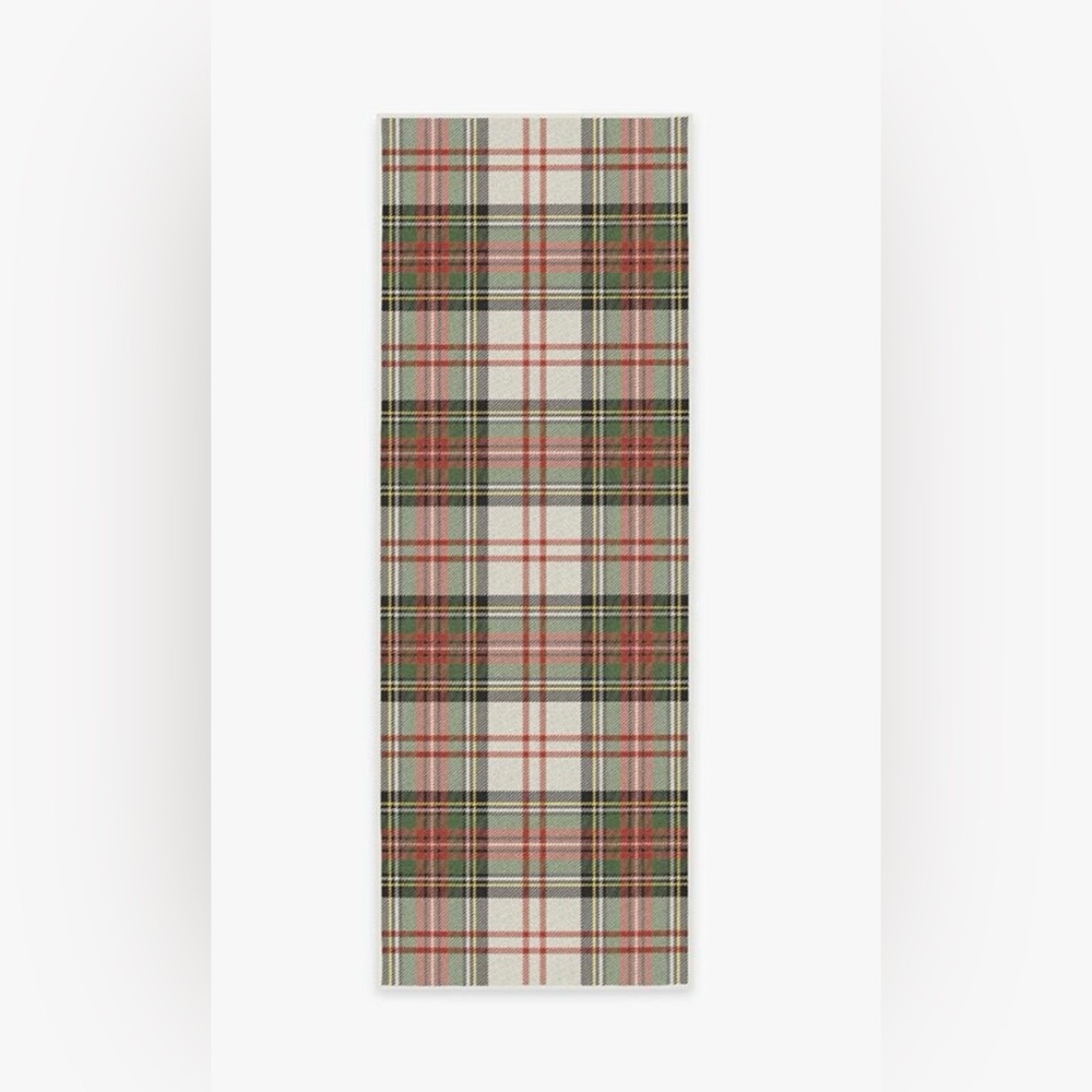 Ruggable Runner Cover / Dress Stewart Tartan / Flatwoven Runner Rug 2.5’ x 7’